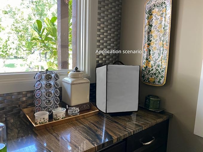 AF-WAN Coffee Maker Cover - Dustproof & Waterproof for Hamilton Beach FlexBrew Trio 2-Way (49902/49915/49917/49976) & Keurig K155 - Light Grey, Nylon