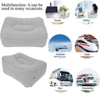 Inflatable Foot Rest Pillow, Portable Travel Leg Support Pillow, Lightweight Airplane Foot Rest for Car Office Home, Anti Fatigue Compact Foot Stool for Long Trips.