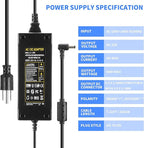 12V 8A Power Supply 96W 100V~240V AC to DC Adapter Converter Transformer,12 Volt 8 Amp 7A 6A 5A 4A 3A Power Supply Adapter with 5.5mm x 2.5mm/2.1mm Output Jack for 12V LED Strip Light Camera Printer