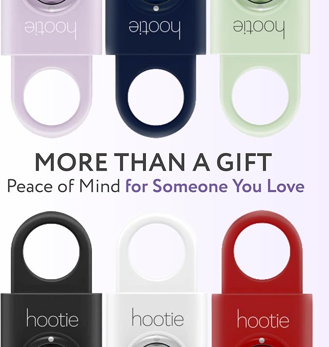 HOOTIE Personal Safety Alarm Keychain, 130dB Personal Alarm for Women Men and Kids, Pull Pin Emergency Panic Alarm with Strobe Light, Portable Self Defence Alarm for Campus Travel and Running Lavender