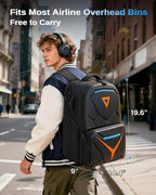 MATEIN Hard Shell Gaming Backpack for Men, Waterproof Extra Large Laptop Backpack with EVA Front Shield, 18 inch TSA Approved Gaming Laptop Bag with Controller Pockets & Cooling Pad Compartment