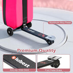 Scooter Luggage for Kids Scooter Suitcase for Ages 4-12, 4 in 1 Kids Luggage Boarding Suitcase Detachable & Foldable Scooter Travel Trolley Ride On Luggage-Fuchsia