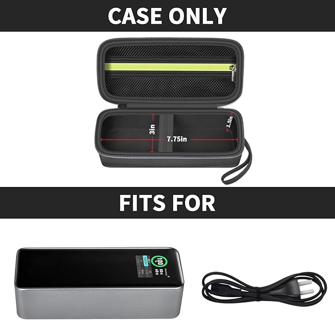 Case for Anker Prime Power Bank 27,650mAh 250W & 737 24000mAh – 3-Port Fast Charging Storage Holder – Portable Laptop/Car Charger Carry Box (Box Only)