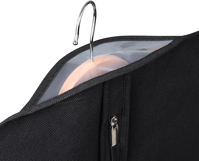 Syeeiex 72'' Long Dress Bags for Gowns, Garment Bags for Hanging Clothes, Dress Garment Bag, Garment Covers with Clear Window for Prom Dresses,Formal Gowns,Long Winter Coats,Evening Dress(3 Pack)