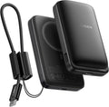 LISEN Qi2.2 25W for Magsafe Power Bank, 65W USB C Fast Charging, 10000mAh Magnetic Wireless Portable Charger with Detachable Cable, Small Battery Pack Compatible with iPhone 15/16/17 (Black)
