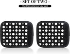 Black and White Polka Dot Print 2 Pack Luggage Handle Wraps for Suitcase Neoprene Travel Bag Handle Cover/Tags/Identifiers/Marker/Grips Travel Accessories for Airplane