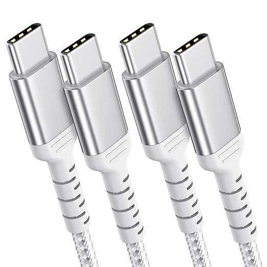 3ft USB-C to USB-C Cable for iPhone 16/15 Pro/Max, Braided USB Type C to Type C Fast Charging Cable Compatible with Samsung Galaxy Google Pixel, USBC to USBC Cable 1m