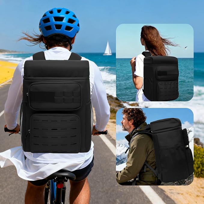 Backpack Cooler Insulated Leak Proof, Lightweight Soft Sided Cooler Backpack for Men Women, Waterproof Beach Cooler Bag Lunch Backpack for Camping Hiking Picnic Fishing Travel Outdoor