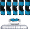 uxcell 5 Pcs Luggage Handle Wrap, Hollow Neoprene Handbag Grip Cover Protector Luggage Identifiers Suitcase Handle Wraps for Luggage Suitcase Travel Bags, Light Blue