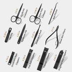 MINKINH Manicure Set Professional Nail Clipper Kit-26 Pieces Stainless Steel Manicure Kit,Nail Care Tools with Luxurious Travel Case Nail Grooming Kit Present for Men Husband Boyfriend Parent (Black)
