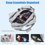 Forestfish Gym Bag For Women With Yoga Mat Holder & Shoe Compartment & Wet Dry Storage Pocket & Adjustable Strap