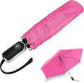 Compact Travel Umbrella for Purse - Flat Handle, Waterproof for Light Rain