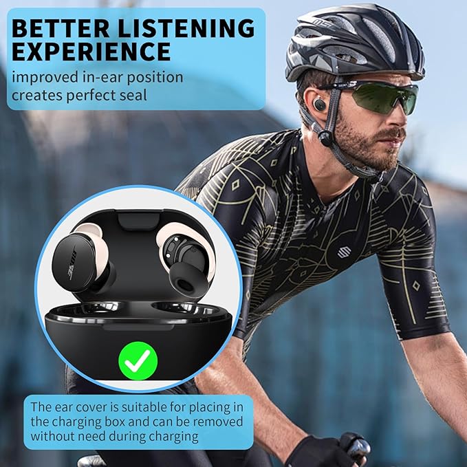 [3 Pairs] Ear Tips Covers for New Bose QuietComfort Earbuds, Sport Anti-Slip EarTips Silicone Anti Scratches Replacement Ear Covers Earbuds Accessories (S/M/L) (Off-White)