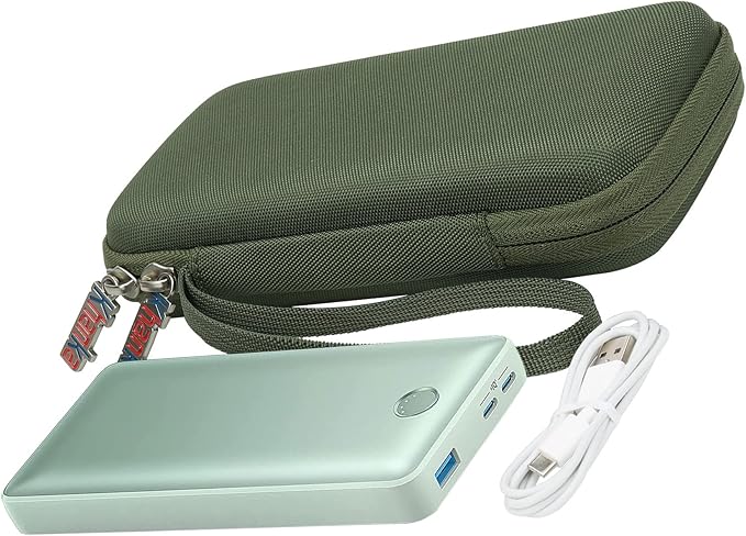 khanka Hard Travel Case Replacement for Anker 325/535 Power Bank PowerCore 20K Portable Charger 20000mAh, Case Only (Green)