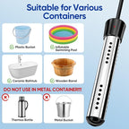 Portable Shower with Water Heater–Camping Shower Pump with 8000mAh Battery, 5-Speed Settings, LCD Display, 6L/min, IPX8–Portable Shower Head for Camping, Hiking, Car, Pets