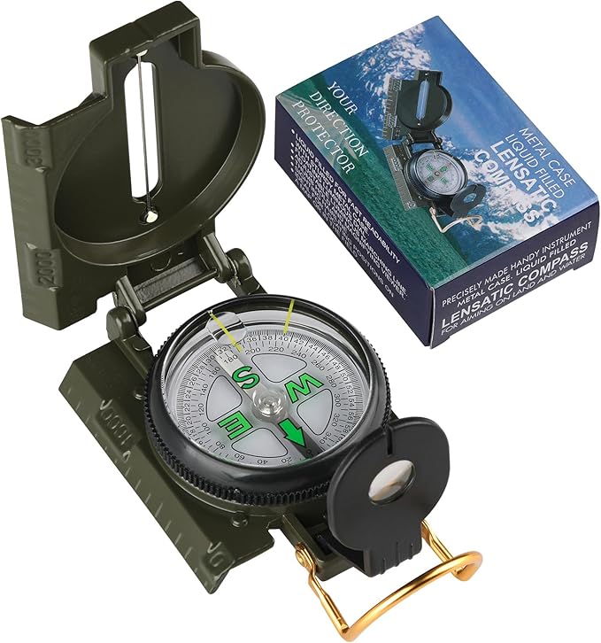 Compass Hiking Survival, Wilderness Survival Compass for Kids- Magnetic Gear Set Navigation Map- Backpacking Camping Hunting Survival