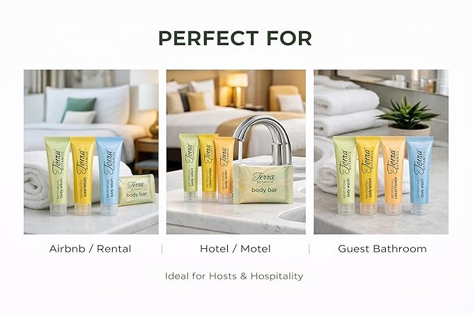 Hotel Amenities Kit – 150 Piece Set (30 Each) – Travel Size Toiletries Bulk for Airbnb, Vacation Rentals & Guest Bathrooms
