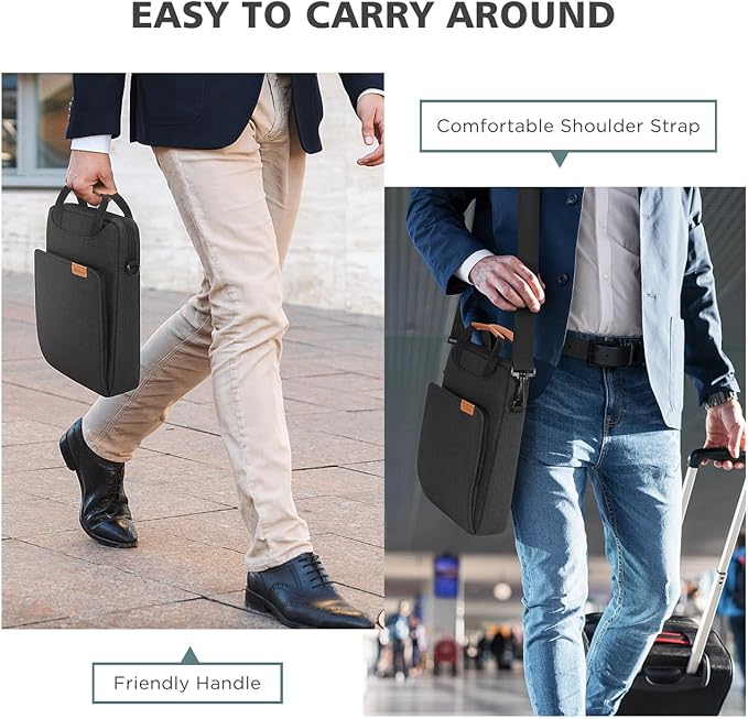 NIDOO Laptop Shoulder Bag 14 inch Laptop Sleeve for 14" MacBook Pro M3 M4/ 13.5 inch Surface Laptop 7 6 5 4/ Asus ZenBook 14/14" Lenovo ThinkPad X1 Carbon Yoga/Dell Latitude 7440/Galaxy Book3 pro
