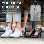 Travel Shoe Bags - Water Resistant TPU Mesh, Sturdy YKK Zipper, Unisex Shoe Pouch for Travel or Home Storage