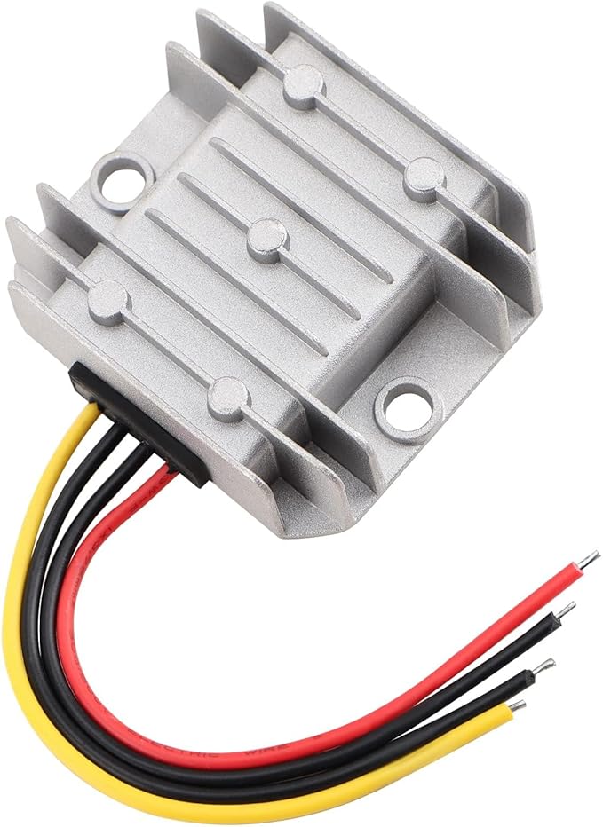 DROK Voltage Regulator 2pcs, DC to DC Buck Converter Adjustable 8-35V to 3-24V 5A, 24V to 12V Step Down Converter 12V Power Supply
