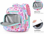 mibasies Toddler Backpack for Girls 2-4: Preschool Kindergarten Backpack - Cute Kids Backpacks for Girls - Flower Pink Turquoise
