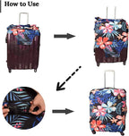 Suitcase Cover, Carry on Luggage Cover Protector - Travel Elastic Spandex Luggage Covers Fits 26 to 28 Inch Flower