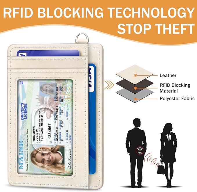 Yonlevres Credit Card Holder Slim Wallet, Sunrise Mountain RFID Wallet Women Front Pocket Card Holder Travel Thin Small Cute ID Window PU Leather RFID Blocking Case Organizer