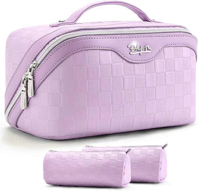 BOYATU Travel Makeup Bag for Women: Large Capacity Cosmetic Bags Organizer, Waterproof Toiletry Make up Case Gift for Her Girlfriend Best Friend Mom on Birthday Christmas Mother's Day