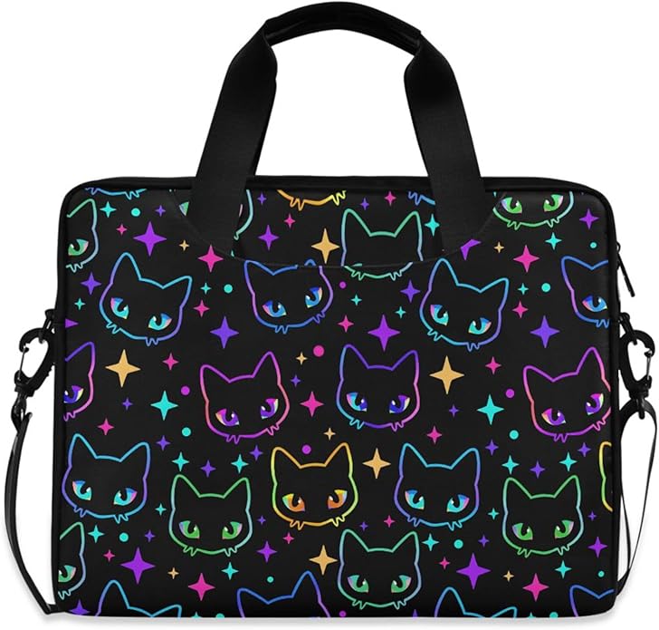 MNSRUU Laptop Bag for 15.6 inch Black Gothic Bats