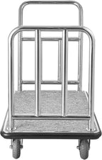 Hotel Luggage Cart 750 LBS Platform Truck with Removable Front Frame Heavy-Duty Capacity: This Durable Bellman cart Measures 42.5 × 25 × 38.6 inches (108 × 64 × 98 cm) and Holds up to 750 lbs Its sp