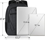 BIKROD Travel Laptop Backpack for Men and Women, Backpacks for School Teen Boys, Business Anti Theft Slim Sturdy Back Pack Adult Computer Bag Gift 15.6 IN Laptop, Black