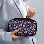 Purple Butterfly Electronic Organizer Cable Organizer Bag Travel Bag Cable Organizer Pouch Electronic Accessories Carry Case for SD Card Charger Phone Earphone Tech Pouch