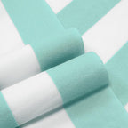 HENBAY Large Oversized Beach Towel - 35 x 70 Inch Microfiber Pool Towel, Aqua Striped Quick Dry Cabana Swim Towel