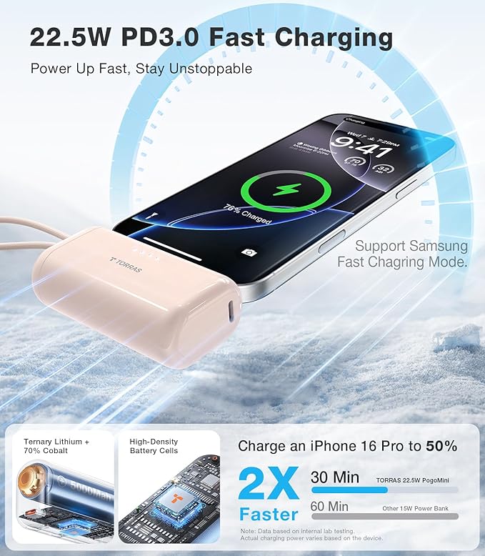 TORRAS Pair It Up and Save 15% — Mini Portable Charger + Ostand Magnetic Case = Better Together