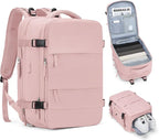 coofay Expandable Travel Backpack For Women Men Airline Approved Personal Item Backpack For Airlines Carry On Backpack Flight Approved Waterproof Backpack For Traveling On Airplane Gym Travel Bag