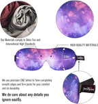 PrettyCare 3D Sleep Mask 2 Pack,Eye Mask for Sleeping 3D Contoured Sleeping Mask Blackout Out Light - Blindfold Airplane with Ear Plugs, Night Masks with Travel Bag (Ultra Purple and Black)