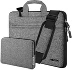 Hseok Laptop Shoulder Bag 13-14 inch Shockproof Water-Resistant HandBag with Small Case Compatible with MacBook Pro/Neo 14" M5/M4/M3/M2/M1, Mac Air/Pro 13.3", XPS 13/14, Most 13"-14" PC,Gray-black