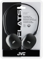 JVC Flats On-Ear Wired Headphones - Flat Foldable Design - 30mm Driver for Powerful Sound - Soft Ear-Pads for Comfort – Steel Headband - Lightweight & Portable - PC/Laptop/Gaming - 3.5mm Slim Plug
