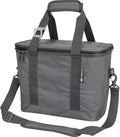 CleverMade Tahoe Collapsible Cooler Bag – Medium Portable Cooler Bag for Travel, Foldable Insulated Cooler for Beach, Picnic & Road Trips, Holds Up to 30 Cans, Leakproof Soft Carry Cooler - Gray