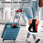 DOMIKING Red Luggage Handle Wrap Soft Luggage Identifiers for Suitcase Markers Grip for Travel Bag Luggage Suitcase Covers Wraps Travel Accessories, 2 Pack