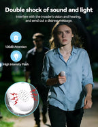 TECKNET Personal Safety Alarm, Rechargeable Personal Alarms for Women, 130dB Extra Loud Siren & Strobe Light Travel Safe Self Defense Alarm, Gift for Women, College Girls, Teenagers, Seniors(White)