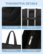 LOVEVOOK Tote Bag for Women, Puffer Work Travel Handbag with Zipper for Teacher Nurse, Quilted Cute Laptop Shoulder Gym Bag