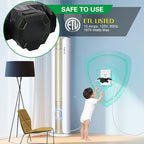 3 Outlet Indoor Outdoor Wall Adapter, ETL Listed 3-Prong Grounded Outlet Splitter, Weatherproof Heavy Duty Multi Outlet Power Plug Extender with Protective Cover, Black (1 Pack)
