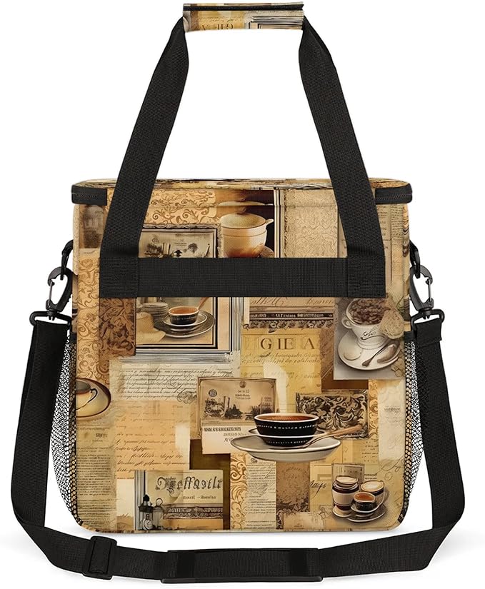 Coffee Maker Carring Bag Travel Storage Tote Bag Compatible with Keurig K-Mini or K-Mini Plus Portable Single Serve Coffee Brewer Case with Pockets for K-cup Pods(Bag Only)