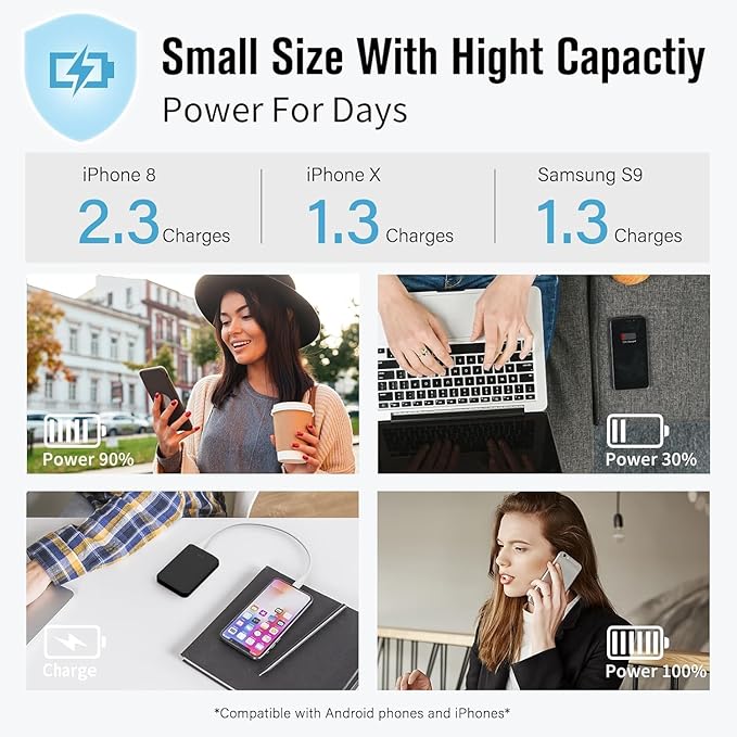 S22 Portable Charger, Mini Colorful Power Bank, PowerNano, 5000mAh External Battery Pack Compatible with iPhone 15/14/13/12/11/X All Series and Android Phone,Apricot