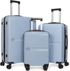 Luggage Set 3 Pieces -Suitcase Set - Luggage with Wheels - Check-in Luggage - PC + ABS Durable Suitcase Rotating Silent Wheels 3-Piece 20/24/28 yellow (blue)