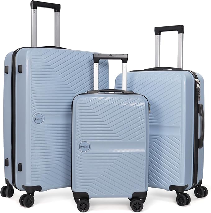 Luggage Set 3 Pieces -Suitcase Set - Luggage with Wheels - Check-in Luggage - PC + ABS Durable Suitcase Rotating Silent Wheels 3-Piece 20/24/28 yellow (blue)