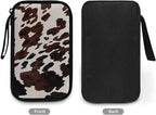 Cow Print Electronic Organizer Travel Cable Organizer Storage Bags for Data Cables, USB C Charger, SD Card, Hard Drive, Charging Cord, Mouse, Power Bank