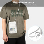 Travel Neck Wallet with RFID Blocking Passport Holder, RFID Blocking Stash Neck Wallet, Neck Storage Bag for Keeping Credit Cards & Travel Documents Safe & Small Change (Ash Gray)