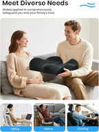 Benazcap Large Memory Foam Office Chair Cushion Seat Pad, Ergonomic Seat Cushion for Sciatica, Tailbone & Back Pain Relief, Car Seat Cushions for Driving